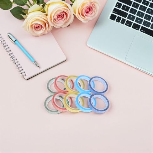 PartyKindom Writable Sticky Tape 6mm X 5m, Removable Page Marker Tabs 10 Rolls, Adhesive Label Tape for Book Annotation and Office School Supplies in Kuwait