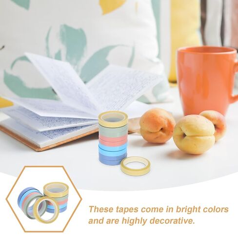 Writable Removable Sticky Tape 6mm X 5m, Adhesive Page Markers Index Tabs for School and Office, 10 Rolls in Soft Pastel Colors in Kuwait