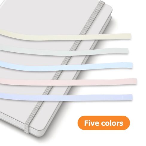 5 Colors 10 Rolls (6mm X 5m) Writable Removable Highlighter Tape Sticky Index Tabs for School Office Supplies in Kuwait
