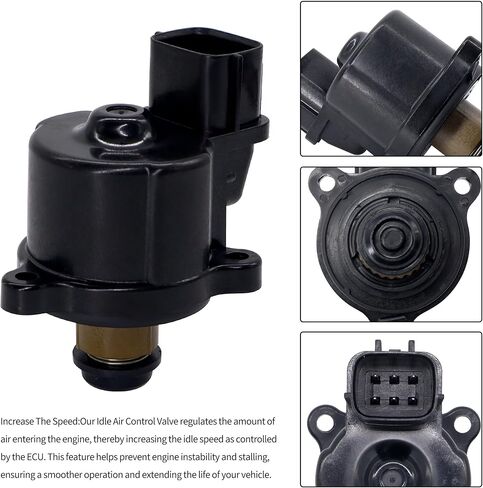 HiSport Fuel Injection Idle Air Control Valve - Compatible with Chrysler Sebring, Dodge Stratus, Mitsubishi Eclipse, Galant, Montero, Montero Sport Replaces MD628174 in Kuwait
