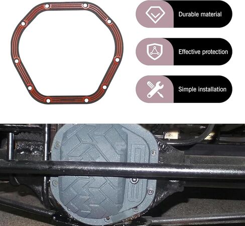 حشية غطاء تفاضلي للسيارة، حشية إغلاق خزانة تخزين الشحوم، متوافقة مع محور JP FORD GMC Dana 60 50 70 (أحمر) in Kuwait