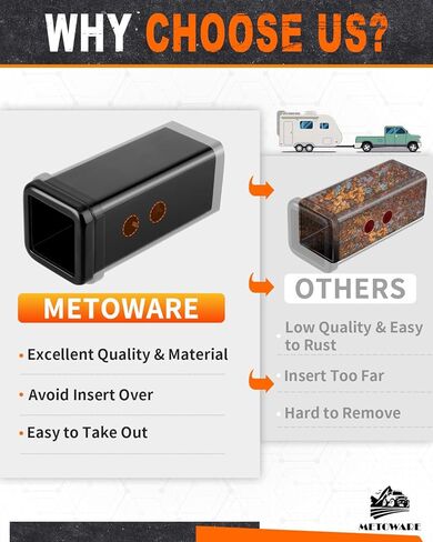 METOWARE 2-1/2 بوصة إلى 2 بوصة محول استقبال وصلة المقطورة يناسب فورد، تشيفي سيلفرادو جي إم سي سييرا، رام، كم مخفف من سبائك الصلب مع دبوس ومشبك 5/8 بوصة in Kuwait