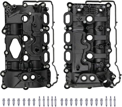 مجموعة غطاء صمام المحرك متوافقة مع Ford F-150 2017-2020، Expedition 2018-2022، Lincoln Navigator 2018-2023، جزء الاستبدال المباشر # HL3Z6582F HL3Z6582G HL3Z6582E HL3Z6582B in Kuwait