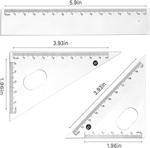 Protractor and Compass Set for School,Geometry Set,Compass Geometry Tool,7P Metal Compass Ruler Eraser Replacement Leads Blue in Kuwait