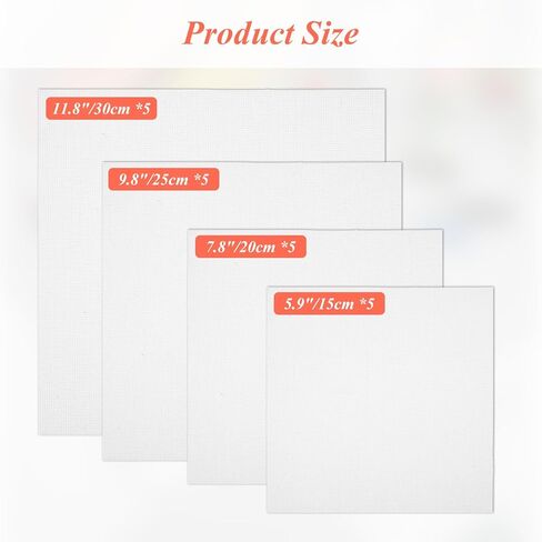 14 Count Aida Cloth, 20 Pcs White Aida Fabric for Cross Stitch in 4 Sizes, Plastic Cross Stitch Canvas, Embroidery Cloth for Beginners & DIY Needlework in Kuwait