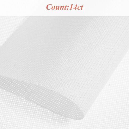 14 Count Aida Cloth, 20 Pcs White Aida Fabric for Cross Stitch in 4 Sizes, Plastic Cross Stitch Canvas, Embroidery Cloth for Beginners & DIY Needlework in Kuwait