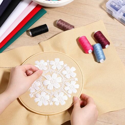 12 Pcs Aida Cloth 14 Count Cross Stitch Fabric DIY Cross Stitch for Embroidery DIY Handmade Art Craft, 12 Color (12 x 18 Inch) in Kuwait