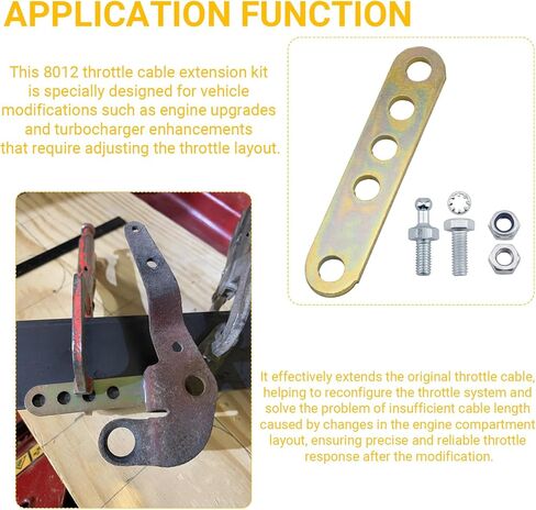 Throttle Cable Extension Kit Replace for Edelbrock 8012，Throttle Cable Adapter Kit Use On Vehicle Modification in Kuwait