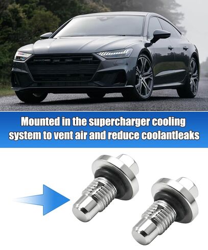 2 قطعة طقم براغي نازف شاحن فائق من الفولاذ المقاوم للصدأ متوافق مع Audi A6، A7، A8، Q5، S4، S5، SQ5 ومحرك Touareg Hybrid 3.0L فائق الشحن V6 يستبدل 06E 127 535B in Kuwait