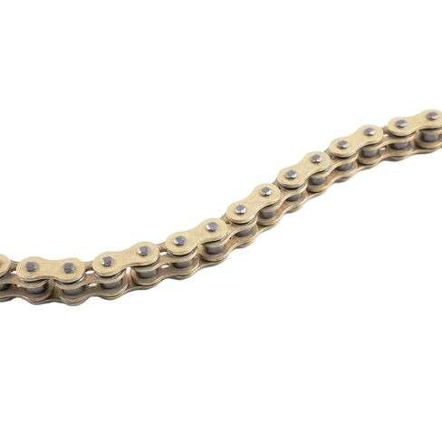 سلسلة سباق الدراجات النارية DH 520 LX2 خفيفة الوزن ومثقبة على شكل حرف X، عالية الأداء، ذهبية، 120 وصلة مع وصلة رئيسية، تقنية يابانية in Kuwait
