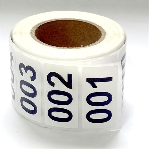 Continuous Numbered Label, 4 x 2 cm self-Adhesive Vinyl Stock Number Sticker (001-500) in Kuwait