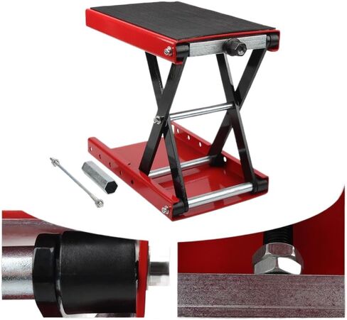 Motorcycle Scissor Lift Jack Compatible with Motorcycle Repair Tools 1100 LBS Capacity Wide Deck Pin Steel in Kuwait