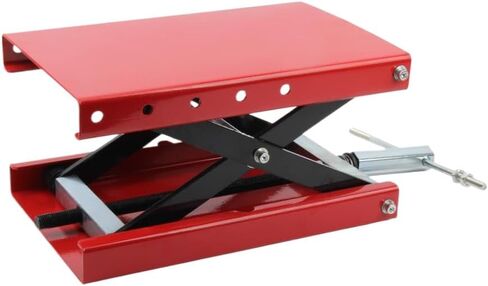 Motorcycle Scissor Lift Jack Compatible with Motorcycle Repair Tools 1100 LBS Capacity Wide Deck Pin Steel in Kuwait