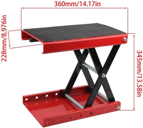 Motorcycle Scissor Lift Jack Compatible with Motorcycle Repair Tools 1100 LBS Capacity Wide Deck Pin Steel in Kuwait