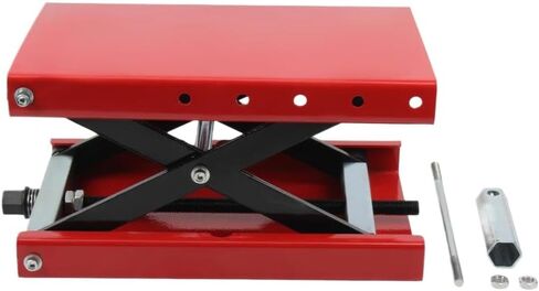 Motorcycle Scissor Lift Jack Compatible with Motorcycle Repair Tools 1100 LBS Capacity Wide Deck Pin Steel in Kuwait