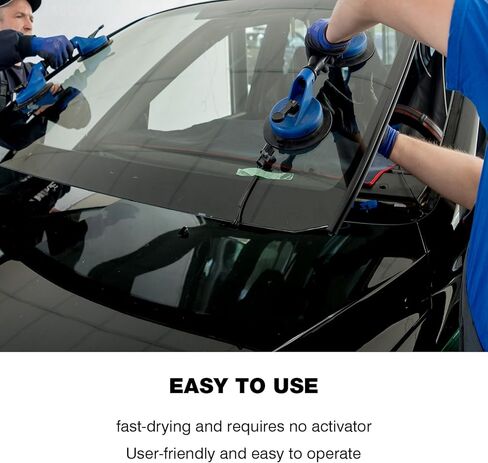 Single Step Primer for Windshield Replacement - Automotive Primer with Daubers - Adhesion Promoter Automotive - Windshield Urethane Adhesive, UV Resistant, High Performance Adhesion - Black - 50 mL / 1.7 fl oz in Kuwait