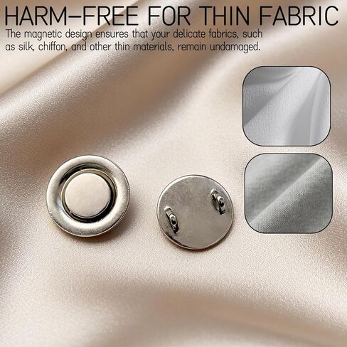 Mini Magnetic Pin Brooch Converters - Harm-Free for Thin Fabric, Suitable for Scarf, Shirts, Hijab, and Collar(6 Pack) in Kuwait