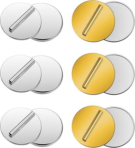 6Pairs Mini Magnetic Pin Brooch Converters, Round Magnetic Pin Backs, Magnet Metal Lapel PinBrooch Holder Converter for Hijab Scarf Shawls Thin Fabric in Kuwait