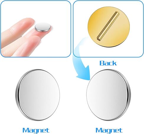 6Pairs Mini Magnetic Pin Brooch Converters, Round Magnetic Pin Backs, Magnet Metal Lapel PinBrooch Holder Converter for Hijab Scarf Shawls Thin Fabric in Kuwait
