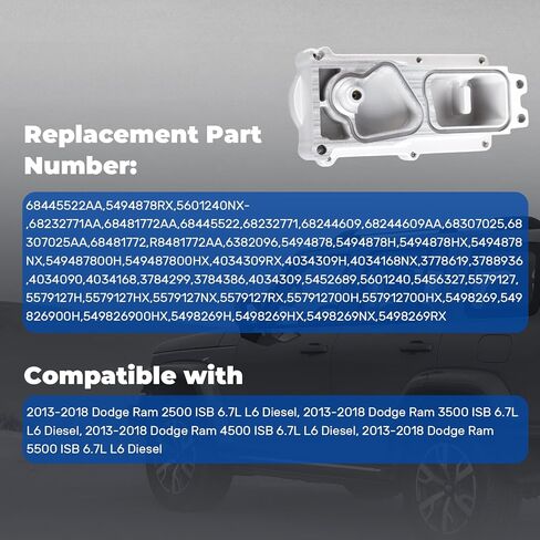 68481772AA طقم محرك الشاحن التربيني 6.7L وحدة معايرة التوربينات لدودج رام 2500/3500/4500/5500 ديزل 2013-2018 (يستبدل Holset HE300VG)5601240NX 5494878RX in Kuwait