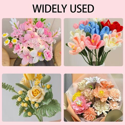 100 Pcs Floral Stem Wire 14 Inch 2 Gauge Green Flower Stems for Crafts DIY Bouquet Wreath Making Supplies in Kuwait