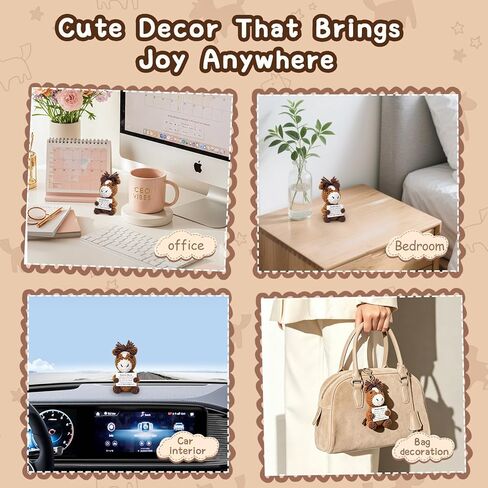 GiftMark Positive Handmade Crochet Horse Gift, Inspirational Crochet Keepsake for Him Her, Cute Desk Decor for Women Friends Coworkers, Funny Hor-Some Day Encouragement Gift in Kuwait