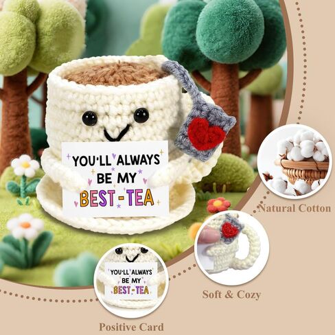 Best Friends Graduation Gifts for Her Him, Coffee Mug Crochet, Friendship Birthday Gifts for College Female Friend BFF Bestie Coworker, Long Distance Gift for Her Soul Sister, Emotional Support Decor in Kuwait