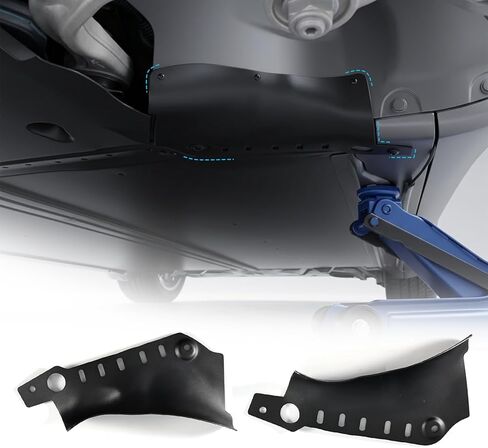 2Pcs Coolant Line Skid Plate Protection Guards for Model Y Lower Chassis Coolant Pipe Protection Cover for Model Y Juniper Accessories (Powder Coated Carbon Steel) in Kuwait
