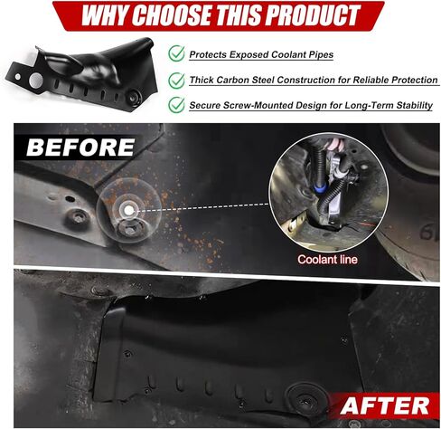 2Pcs Coolant Line Skid Plate Protection Guards for Model Y Lower Chassis Coolant Pipe Protection Cover for Model Y Juniper Accessories (Powder Coated Carbon Steel) in Kuwait