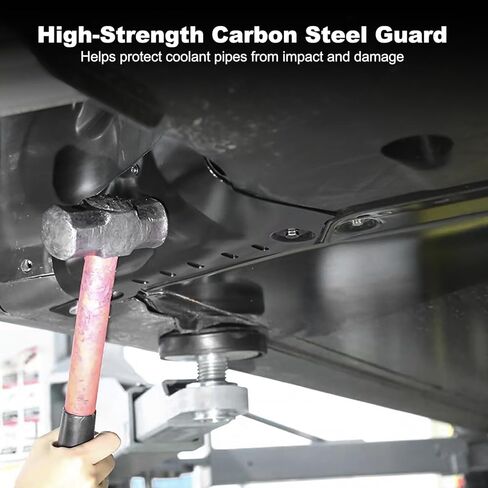 2Pcs Coolant Line Skid Plate Protection Guards for Model Y Lower Chassis Coolant Pipe Protection Cover for Model Y Juniper Accessories (Powder Coated Carbon Steel) in Kuwait