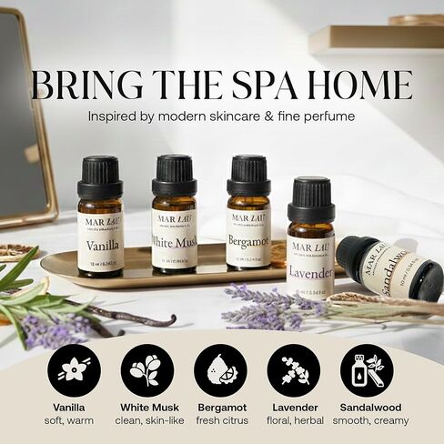 Mar Lau Soy Candle Making Kit for Adults – Complete DIY Candle Making Kit with 5 Fragrance Oils, Wax Melting Pot, Metal Tins, Beginner Candle Supplies in Kuwait