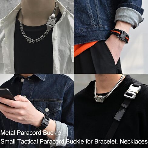 CooBigo 1/2" Paracord Bracelet Buckle Clip, 2 PCS Metal Paracord Clasps Accessories for Bracelets Pet Collar Hardware Tactical Buckle Backpack Keychain Parachute 550 Rope in Kuwait