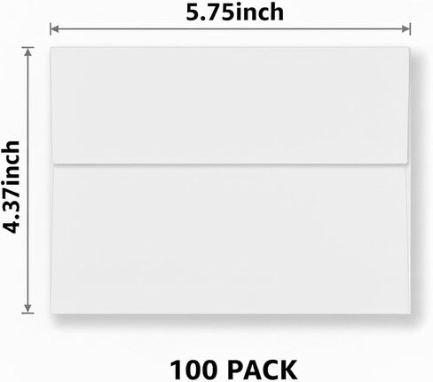 YINUOYOUJIA 100 Pack A2 White Envelopes 4.375x5.75 Invitation Envelopes Self Seal for Wedding Birthday Party Baby Shower Thank You Notes, Greeting Cards in Kuwait