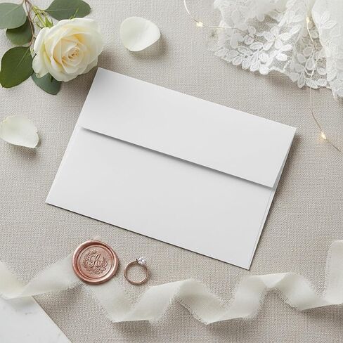 YINUOYOUJIA 100 Pack A2 White Envelopes 4.375x5.75 Invitation Envelopes Self Seal for Wedding Birthday Party Baby Shower Thank You Notes, Greeting Cards in Kuwait