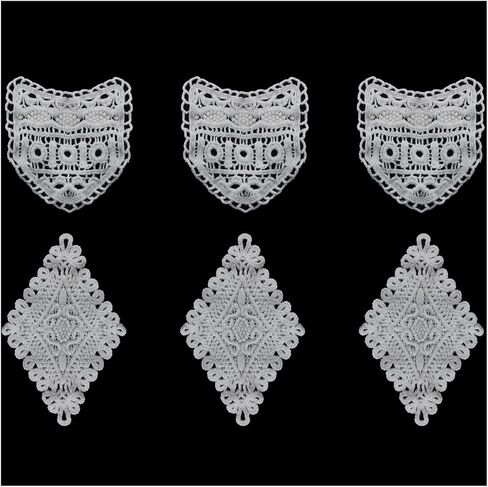 XGNG 8PCS Lace Trim Embroidered Fabric Appliques Soft Waistband Extenders Embroidered Lace Garment Trims for Sewing Suitable for Women's Trousers, Denim Skirts and Shorts Waistband Fasteners in Kuwait