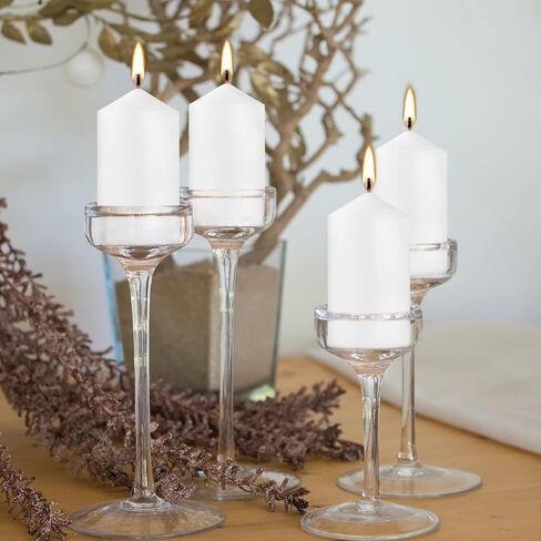 2x4 High White Pillar Candles, Set of 20, Unscented. Bulk Buy. Ideal for Wedding, Emergency Lanterns, Spa, Aromatherapy, Party in Saudi Arabia