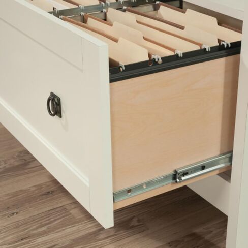 File Cabinet 1-Drawer with Open Shelf, Legal Size Filing Cabinet - Soft White Finish in Kuwait