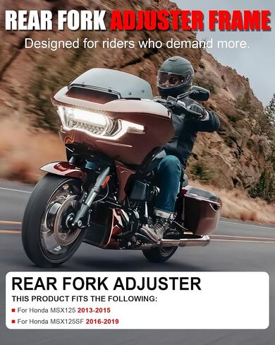 Rear Fork Adjuster Frame Expandable for Honda MSX125 2013-2015, MSX125SF 2016-2019 in Kuwait