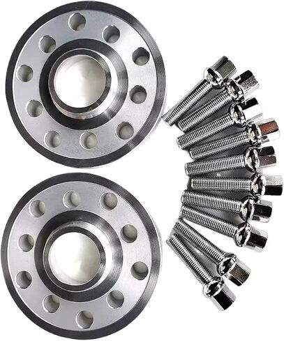 2pcs 25mm Thick PCD 5x100 5X112 CB57.1 Wheel Spacers Compatible For Audi VW Golf/Bora/Polo/ |10pcs 14x1.5 Widen Wheel Bolts Ball Shape(25mm Silver) in Kuwait