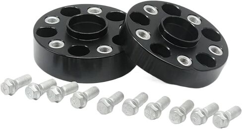 2Pieces 20/25/30/35/50mm Aluminum Alloy CNC Wheel Spacers Suit PCD 5x100 CB 57.1 Compatible For Audi A1, A2, A3, TT VW FOX, GOLF(2PCS 30mm Black) in Kuwait