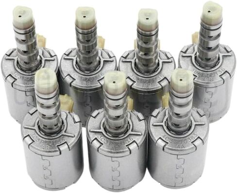 Transmission Master Shift Solenoid Set 7 Pcs Tested 3C3Z-7G383AB 3C3Z-7J136AA 3C3Z-7J136AB Compatible With 5R110W For 2003 UP in Kuwait
