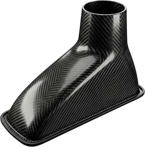Universal Car Bumper Air Intake Duct Kit 167mm(6.57") Rectangular Carbon Fiber Style with 115cm(45") Flexible Hose and Clamp for Cold Air in Kuwait