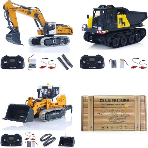 TOUCAN RC HOBBY 1/50 حفار التحكم اللاسلكي K970 محمل RC الكهربائي LR636 نموذج شاحنة قلابة T14R وحدة أصوات أضواء مركبة البناء للأعمار من 18 عامًا فما فوق in Kuwait