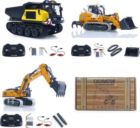 TOUCAN RC HOBBY 1/50 حفار التحكم اللاسلكي K970 محمل RC الكهربائي LR636 نموذج شاحنة قلابة T14R وحدة أصوات أضواء مركبة البناء للأعمار من 18 عامًا فما فوق in Kuwait