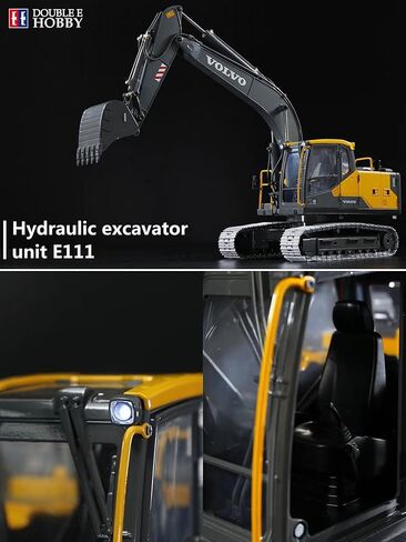 DOUBLE E Hobby فولفو EC160E حفار هيدروليكي يعمل بالتحكم عن بعد - 1:14 معدن كامل RTR E111 in Kuwait