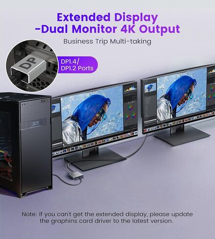 avedio links 4K @ 60 هرتز HDMI Splitter، 2 Way 1 in 2 Out HDMI Splitter مع كابل HDMI 4 أقدام للشاشات المزدوجة، 1x2 HDMI 2.0 مرآة موزع فيديو فقط، يدعم Full HD 1080P 3D HDCP 1.4 (أرجواني) in Saudi Arabia