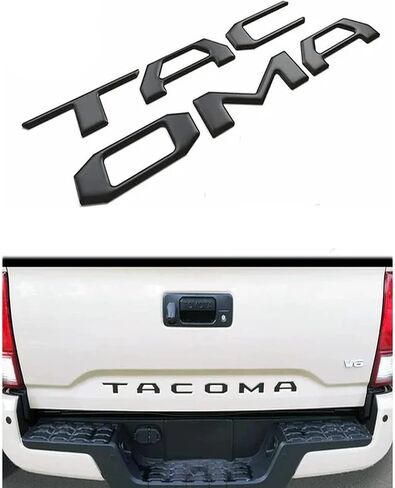 Tailgate Letter Inserts for Toyota Tacoma 2016–2023 | 3D Raised ABS Emblem Overlay Set | Easy Peel-and-Stick Installation | Exterior Tailgate Badge Decals (USA Flag) in Kuwait