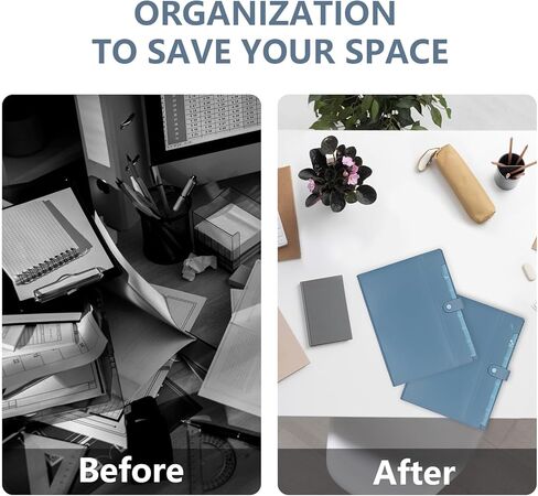 2Pack Accordion File Organizer Expanding File Folder with 8 Pockets, Bulk Letter Size Portable Paper Document Organizer for Office Home Business Supplies in Kuwait