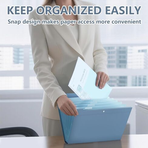 2Pack Accordion File Organizer Expanding File Folder with 8 Pockets, Bulk Letter Size Portable Paper Document Organizer for Office Home Business Supplies in Kuwait