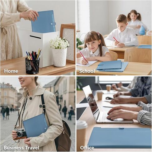 2Pack Accordion File Organizer Expanding File Folder with 8 Pockets, Bulk Letter Size Portable Paper Document Organizer for Office Home Business Supplies in Kuwait